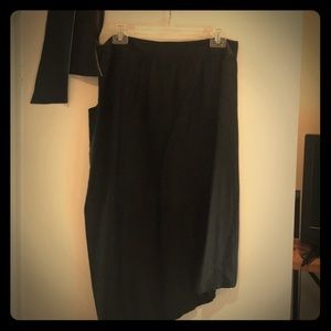 Black bubble hem one-shoulder cocktail dress!